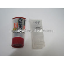 white flip top cap metal cosmetic packaging tubes